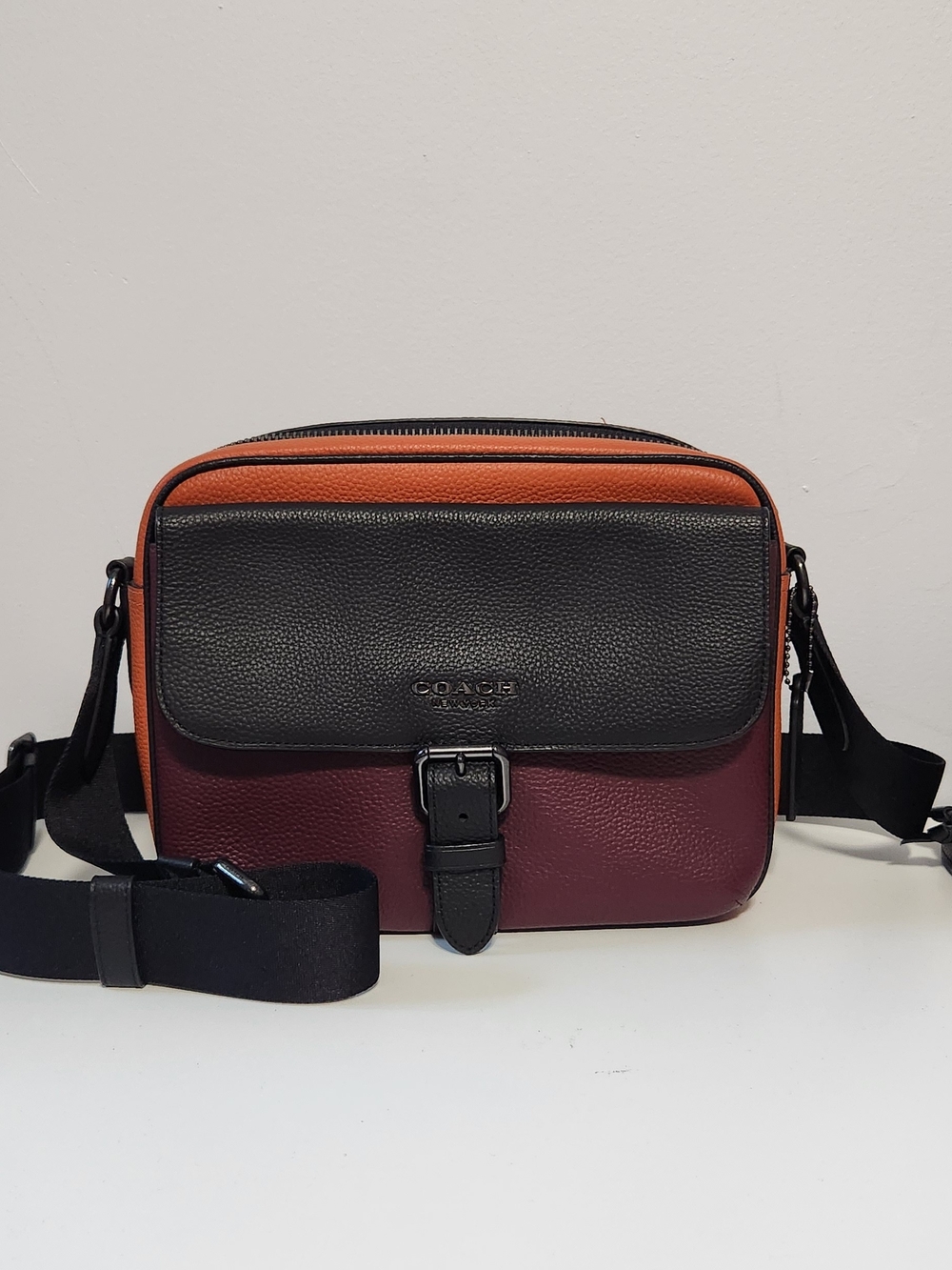 NWOT Coach Men’s Colorblock Leather Messenger Bag